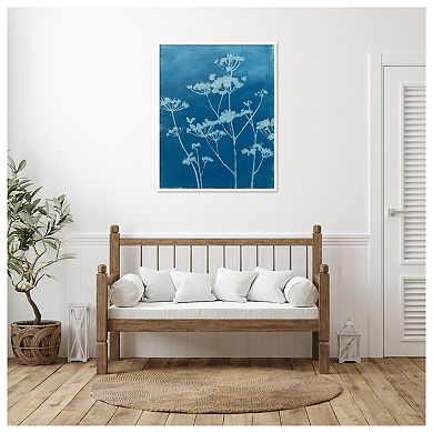 Indigo Print II by Megan Meagher Wood Framed Wall Art Print