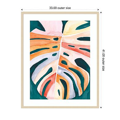 Multicolor Monstera II by Jennifer Paxton Parker Wood Framed Wall Art Print