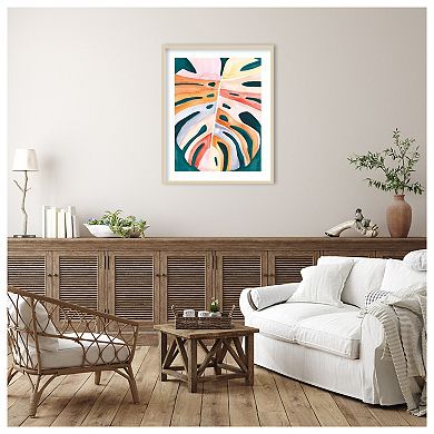 Multicolor Monstera II by Jennifer Paxton Parker Wood Framed Wall Art Print
