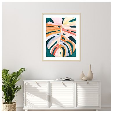 Multicolor Monstera II by Jennifer Paxton Parker Wood Framed Wall Art Print