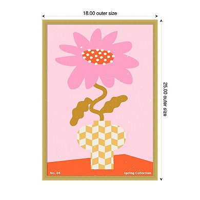 Spring Flower No 4 by Nktn Wood Framed Wall Art Print