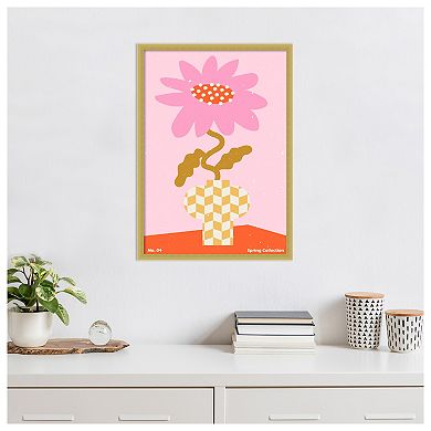 Spring Flower No 4 by Nktn Wood Framed Wall Art Print