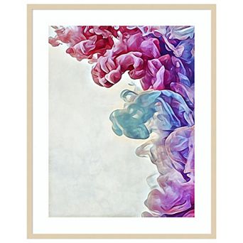 Cotton Candy Clouded Water I by Ashley Aldridge Wood Framed Wall Art Print
