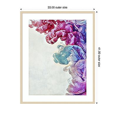 Cotton Candy Clouded Water I by Ashley Aldridge Wood Framed Wall Art Print