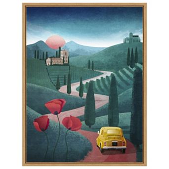 Tuscany by Emel Tunaboylu Framed Canvas Wall Art Print