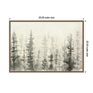 Ink Pine Woods III by Emma Caroline Framed Canvas Wall Art Print