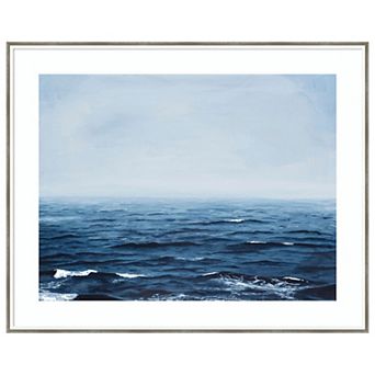 Grayscale Seascape IV by Michael Willett Wood Framed Wall Art Print