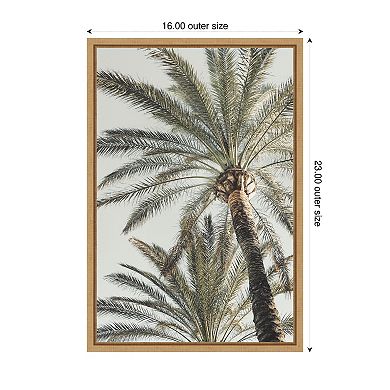 Palm 005 by Pictufy Studio III Framed Canvas Wall Art Print