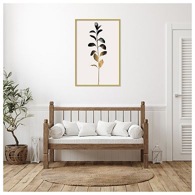 Monochromatic No 9 Beige by Eins Kubistika Wood Framed Wall Art Print
