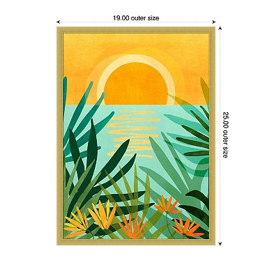 Peaceful Tropics by Kristian Gallagher Wood Framed Wall Art Print