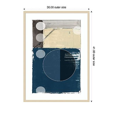 Bluff Block I by Cartissi Wood Framed Wall Art Print