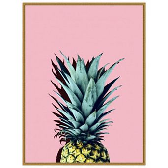 Pineapple art 1 by Vitor Costa Framed Canvas Wall Art Print