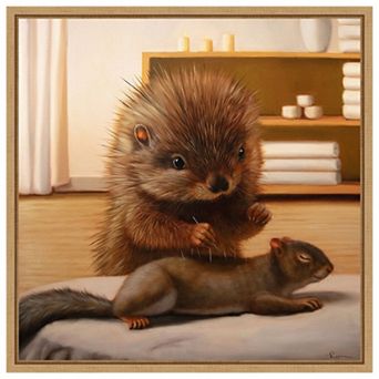 The Acupunturist by Lucia Heffernan Framed Canvas Wall Art Print