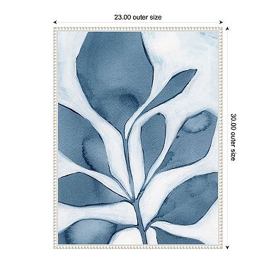 Blue Weed I by Grace Popp Framed Canvas Wall Art Print