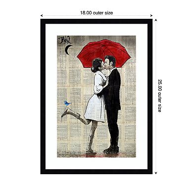 Magical Rain by Loui Jover Wood Framed Wall Art Print