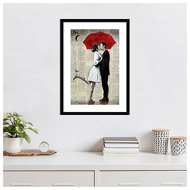 Magical Rain by Loui Jover Wood Framed Wall Art Print