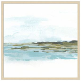 Shoreline Cameo II by June Erica Vess Wood Framed Wall Art Print