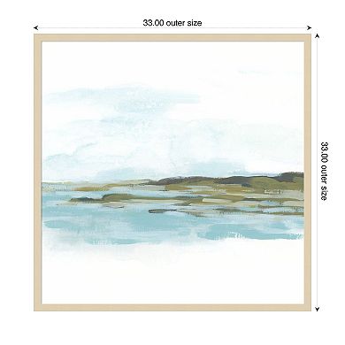 Shoreline Cameo II by June Erica Vess Wood Framed Wall Art Print