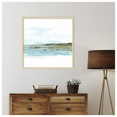 Shoreline Cameo II by June Erica Vess Wood Framed Wall Art Print