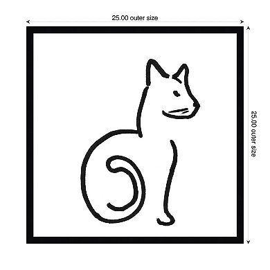 Kitteh II by Alicia Longley Wood Framed Wall Art Print