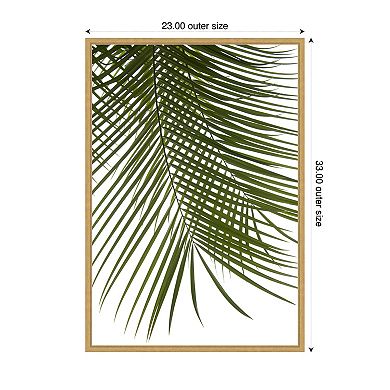 Palm Leaves Foliage Photo IV by Amini54 Framed Canvas Wall Art Print