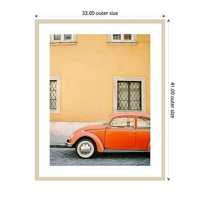 Orange Bug by Justine Milton Wood Framed Wall Art Print