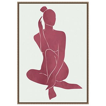 Minimal Woman No 3 by Jay Stanley Framed Canvas Wall Art Print