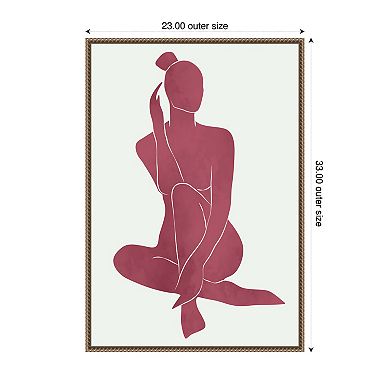 Minimal Woman No 3 by Jay Stanley Framed Canvas Wall Art Print