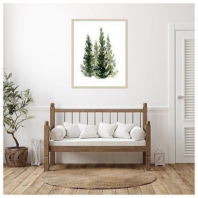 Simple Evergreens II by Emma Caroline Wood Framed Wall Art Print