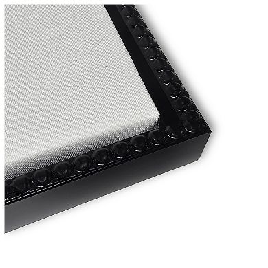 Minimalist line art in blue grey by Little Dean Framed Canvas Wall Art Print