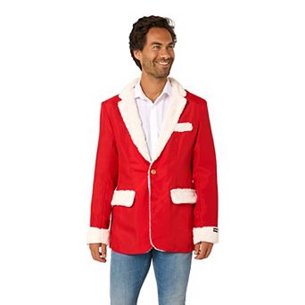 Men's OppoSuits Santa Jacket with Faux Fur Trim