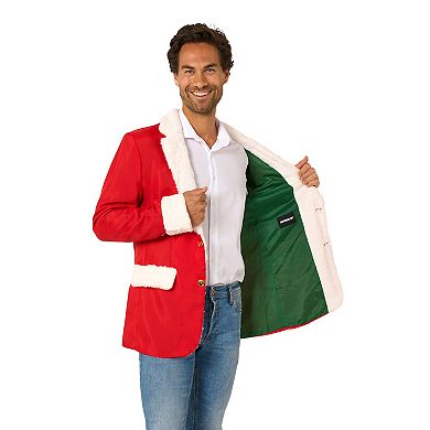 Men's OppoSuits Santa Jacket with Faux Fur Trim
