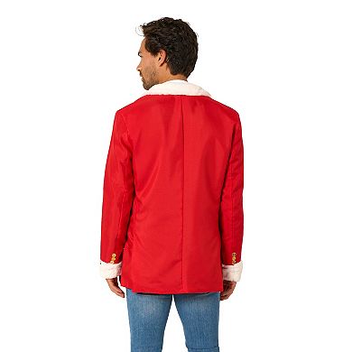 Men's OppoSuits Santa Jacket with Faux Fur Trim