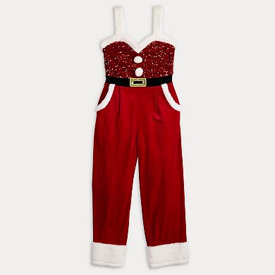 Women's Born Famous Sequin Santa Jumpsuit