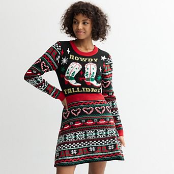 Women's Born Famous Holiday Sweater Dress
