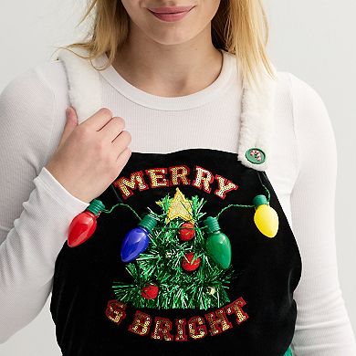 Women's Born Famous Velvet Holiday Jumpsuit