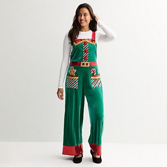 Juniors' Born Famous Velvet Holiday Jumpsuit