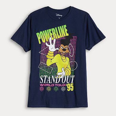 Disney's A Goofy Movie Men's Powerline Stand Out World Tour '95 Graphic Tee