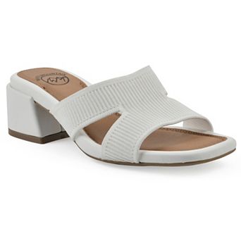 White Mountain Milled Women's Block Heeled Sandals