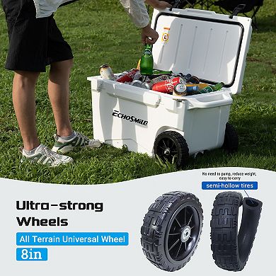 EchoSmile 60 qt. Rotomolded Cooler in White
