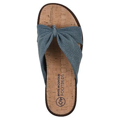 White Mountain Malanga Women's Flat Sandal Slip-On Casual Sandals