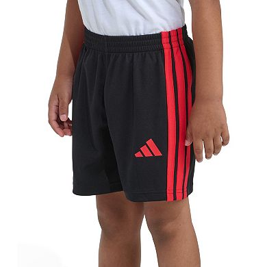 Boys 4-7 adidas Elastic Waistband 3-Stripe Shorts