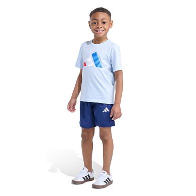Boys 4-7 adidas Two-Piece Short Sleeve Graphic Tee & Short Set