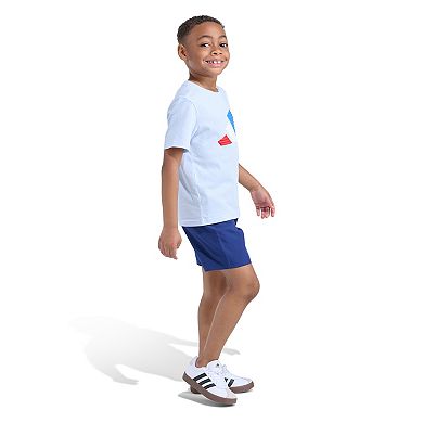 Boys 4-7 adidas Two-Piece Short Sleeve Graphic Tee & Short Set