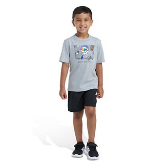 Boys 4-7 adidas 2 pc Short Sleeve Graphic Tee & Woven Short Set