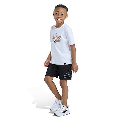 Boys 4-7 adidas 2-pc. Essential Cotton Graphic Tee & Short Set