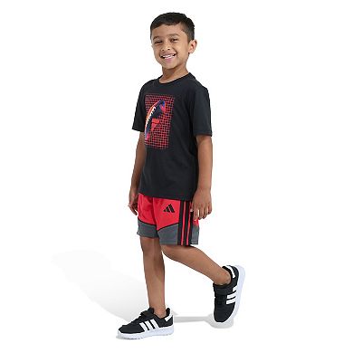Boys 4-7 adidas 2-pc. Short Sleeve Tee & Elastic Waistband Short Set