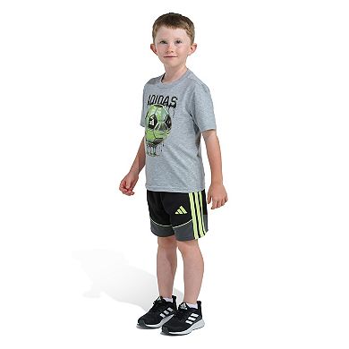 Boys 4-7 adidas 2-pc. Short Sleeve Tee & Elastic Waistband Short Set