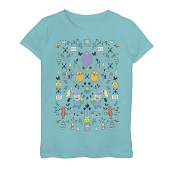 Girls 7-16 Cartoon Network Adventure Time Icon Poster Graphic Tee