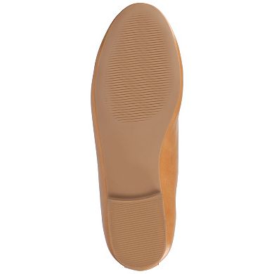 Journee Ishani Women's Almond Toe Ballet Flats In Regular & Wide Width